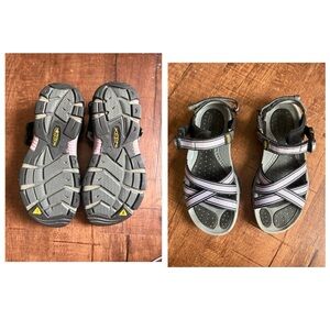 Keen Women’s Sz 9 Bali Strap comfort Sandals W/Anatomic footbed Gray/Lavender